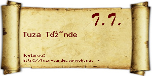 Tuza Tünde névjegykártya
